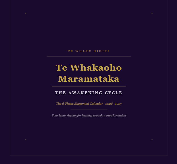 Te Whakaoho Maramataka – The Awakening Cycle